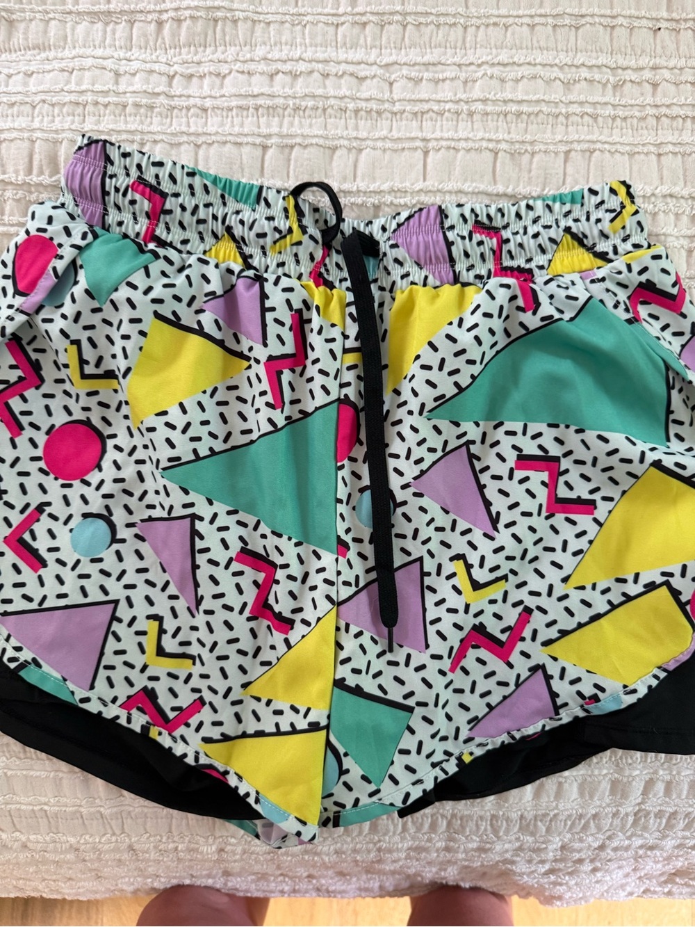Retro Geo Print Women's Shorts